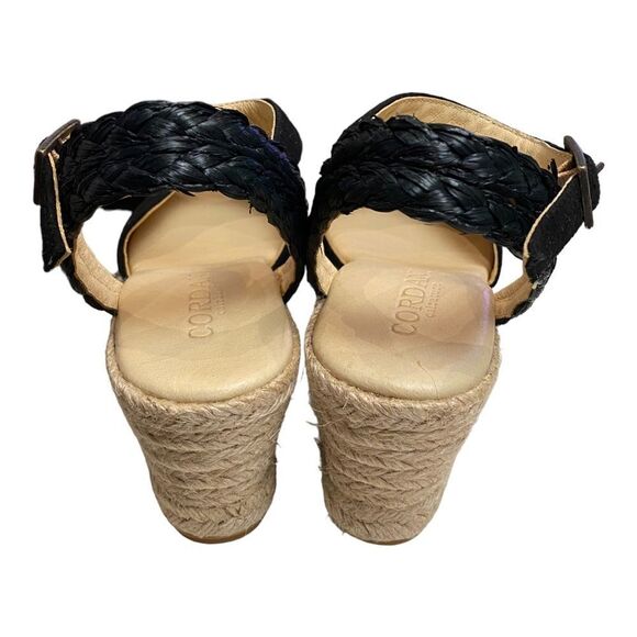 CORDANI Eva Women's Black Suede Espadrille Wedge Sandals 39 8.5 - Picture 5 of 6